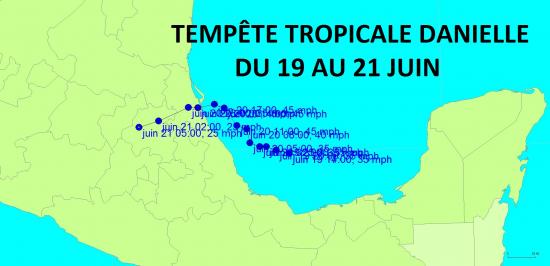 Tempete tropicale danielle